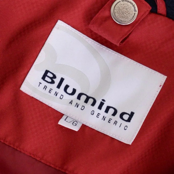 Blumind Vintage '90s Red Nylon Water Resistant Lined Jacket Large - Picture 14 of 16